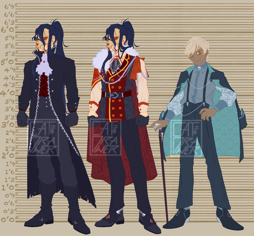 Character Lineup [Full-Body, Flat Colored]