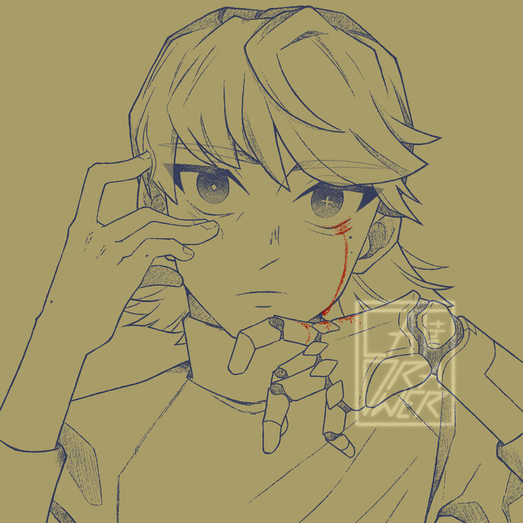 Evan Foster (OC) [Bust-Up, Lineart]