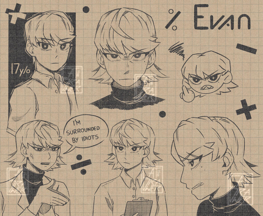 Evan Foster (OC) [Doodle Page, No Color]