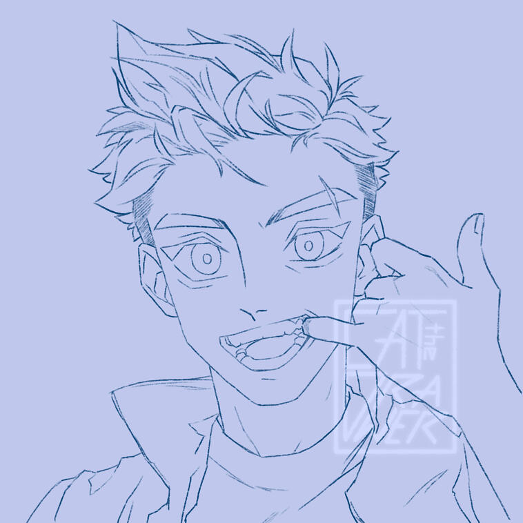 Zeppelin Pryce (OC) [Bust-Up, Lineart]